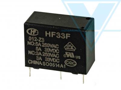 HF33F/012-Z3 (5А, один контакт на переключение)