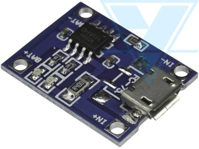 Зарядное устройство для литий-ионных аккумуляторов (1А, разъем micro USB, микросхема TP4056)