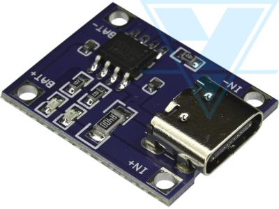 Зарядное устройство для литий-ионных аккумуляторов (1А, разъем USB Type-C, микросхема TP4056)