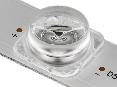 Комплект светодиодной подсветки FOYE-671-390-1B7C-18*1mm (3 планки по 671 мм 7 линз)